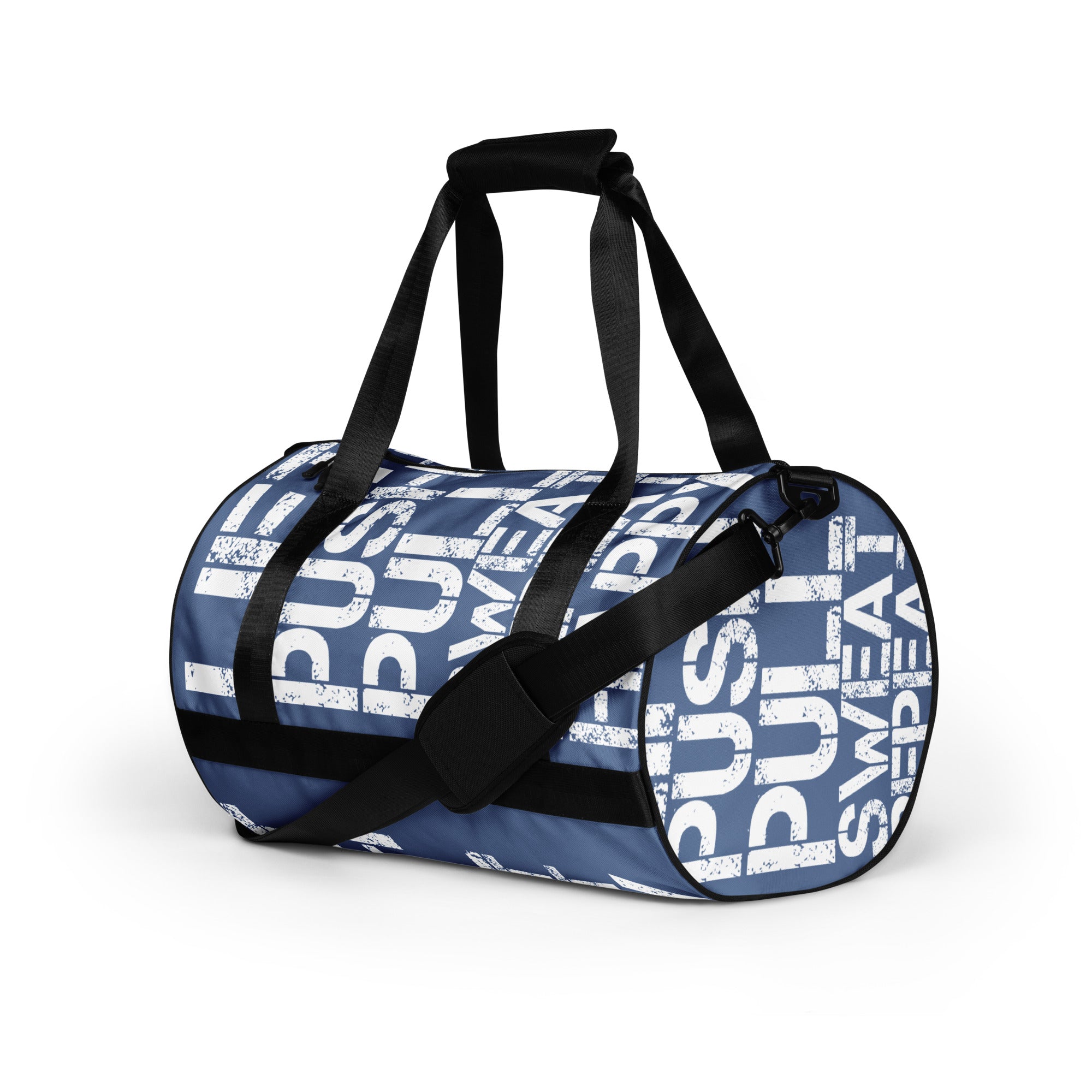 Pinstripe deap sea blue All-over print gym bag buy