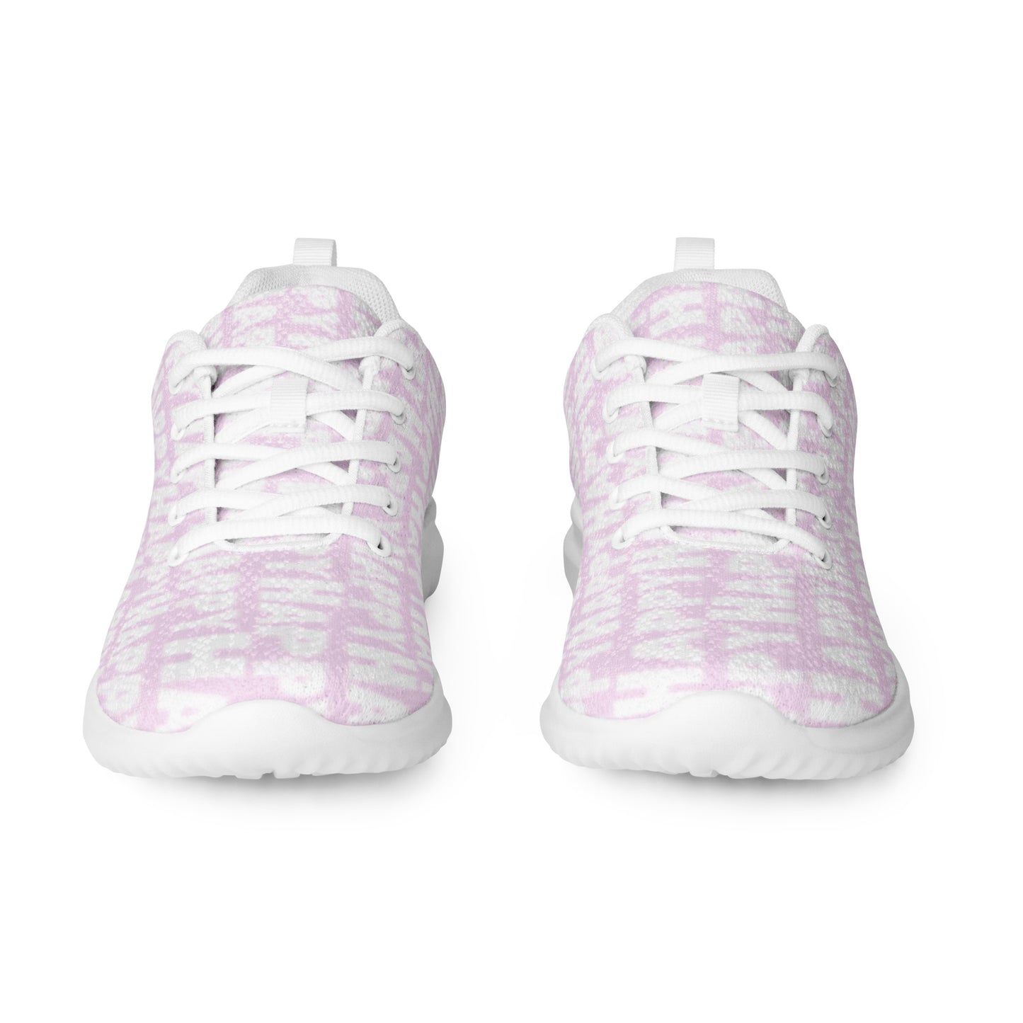 Happy Sponge Print pink sneakers sleek front view rubber tread detail HappyStuff brand lace up mens athletic shoes