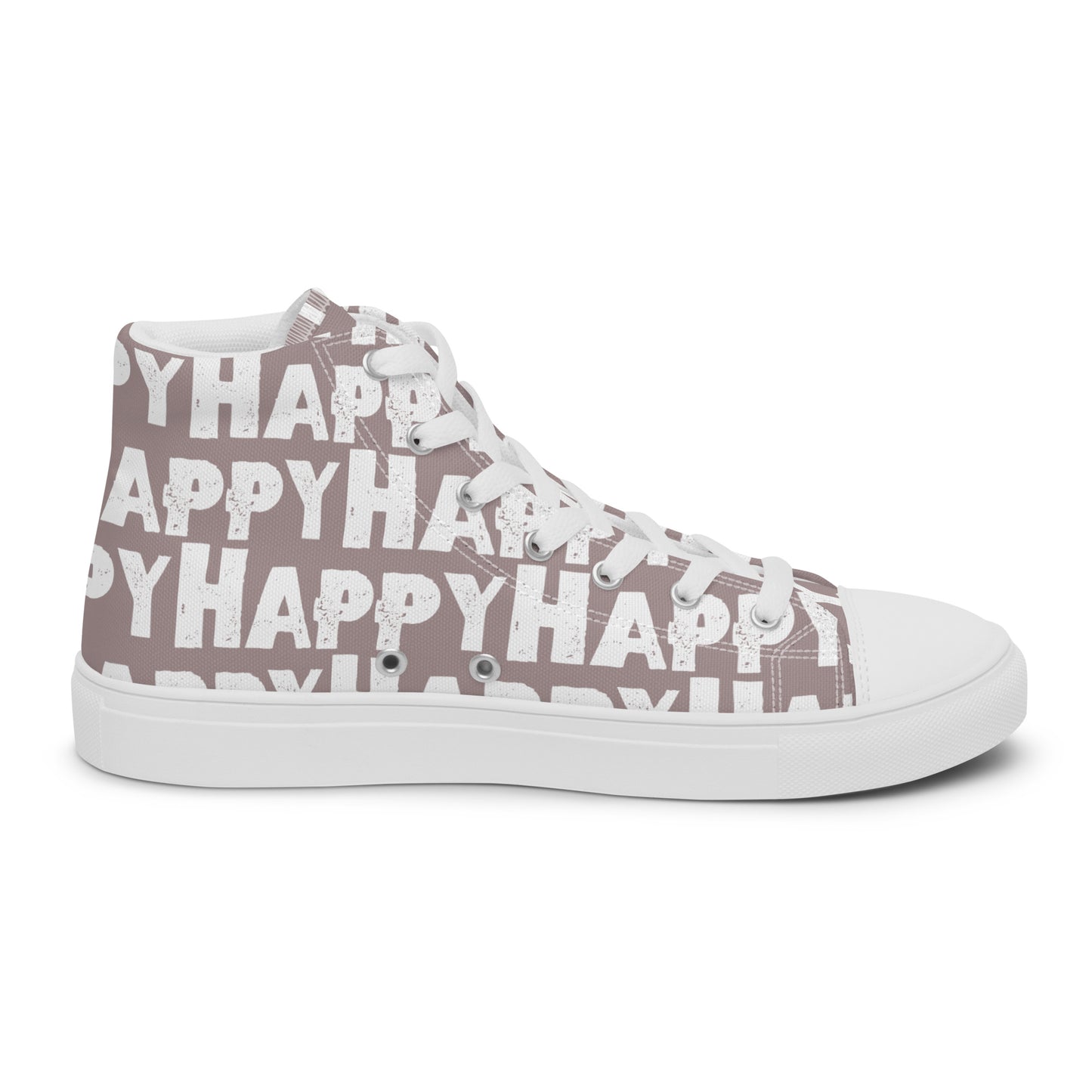 Happy Shoes "Happy" Sponge Print Canvas Men's Taupe High Tops