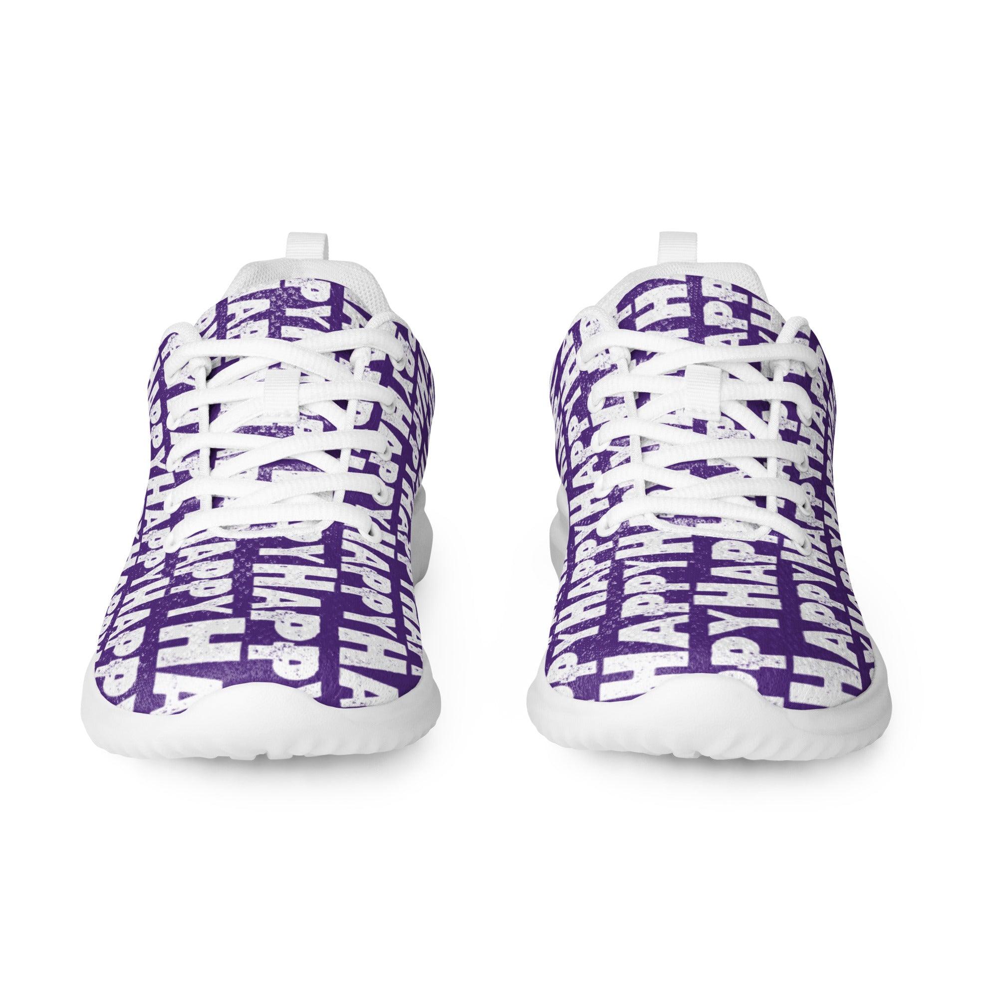 Purple Sneakers Happy Sponge Print Women s Athletic Shoes